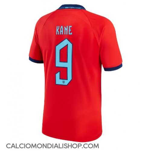 Maglie da calcio Inghilterra Harry Kane #9 Seconda Maglia Mondiali 2022 Manica Corta